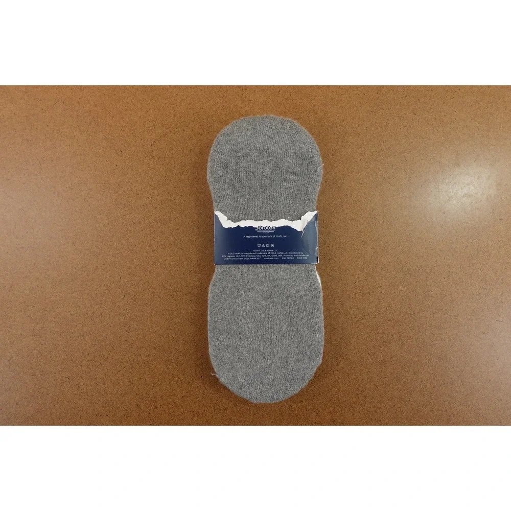 Cole Haan Mens Shoe Size 7-12 White Gray Cushion Liner Socks 2 Pairs NWT